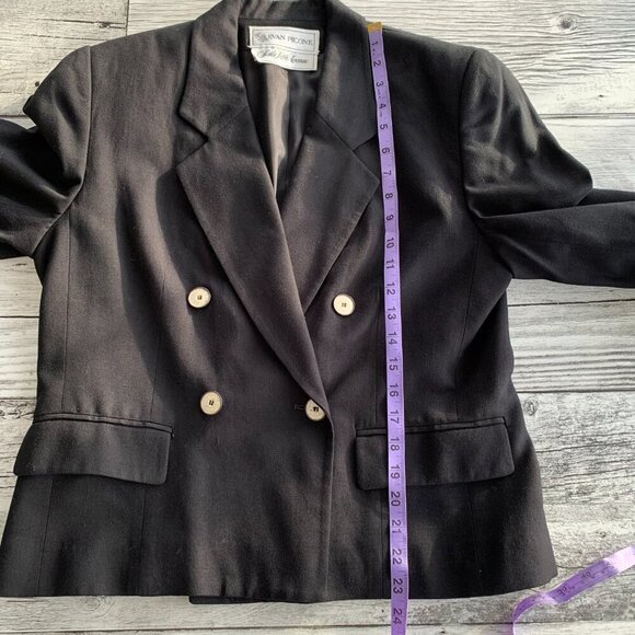 Vintage Union Made Evan Picone Double Breasted Cropped Blazer - Picture 12 of 13